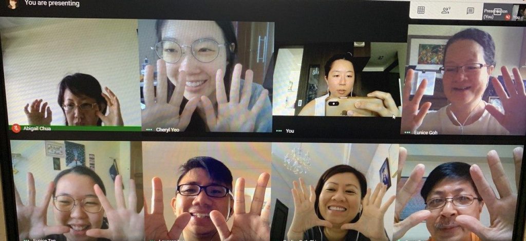 C3 Staff playing online games over google meets